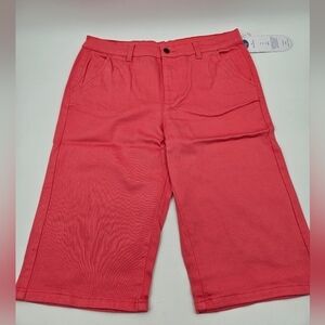 NWT DG2 Diane Gilman Stretch Cotton Bermuda CORAL Shorts sz 10 New Old Stock